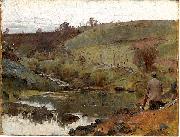 Tom roberts A quiet day on Darebin Creek oil painting on canvas